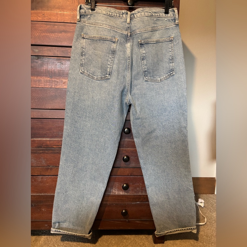 AGOLDE 90S PINCH CROP HIGH-RISE in Ripple NWOT Sz 31 Runs a little Big - Picture 6 of 13